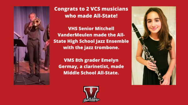 Two members of the Vicksburg Bands made MSBOA All State honors