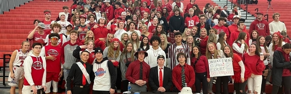 Winter homecoming student section