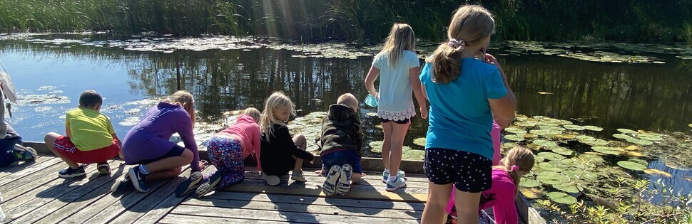 Indian Lake students at the Outdoor Education Center