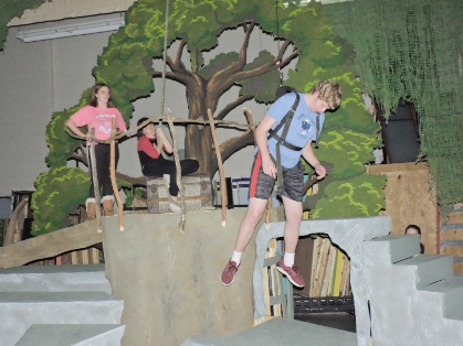 VHS actors rehearsing their "flying" for the production of Tarzan