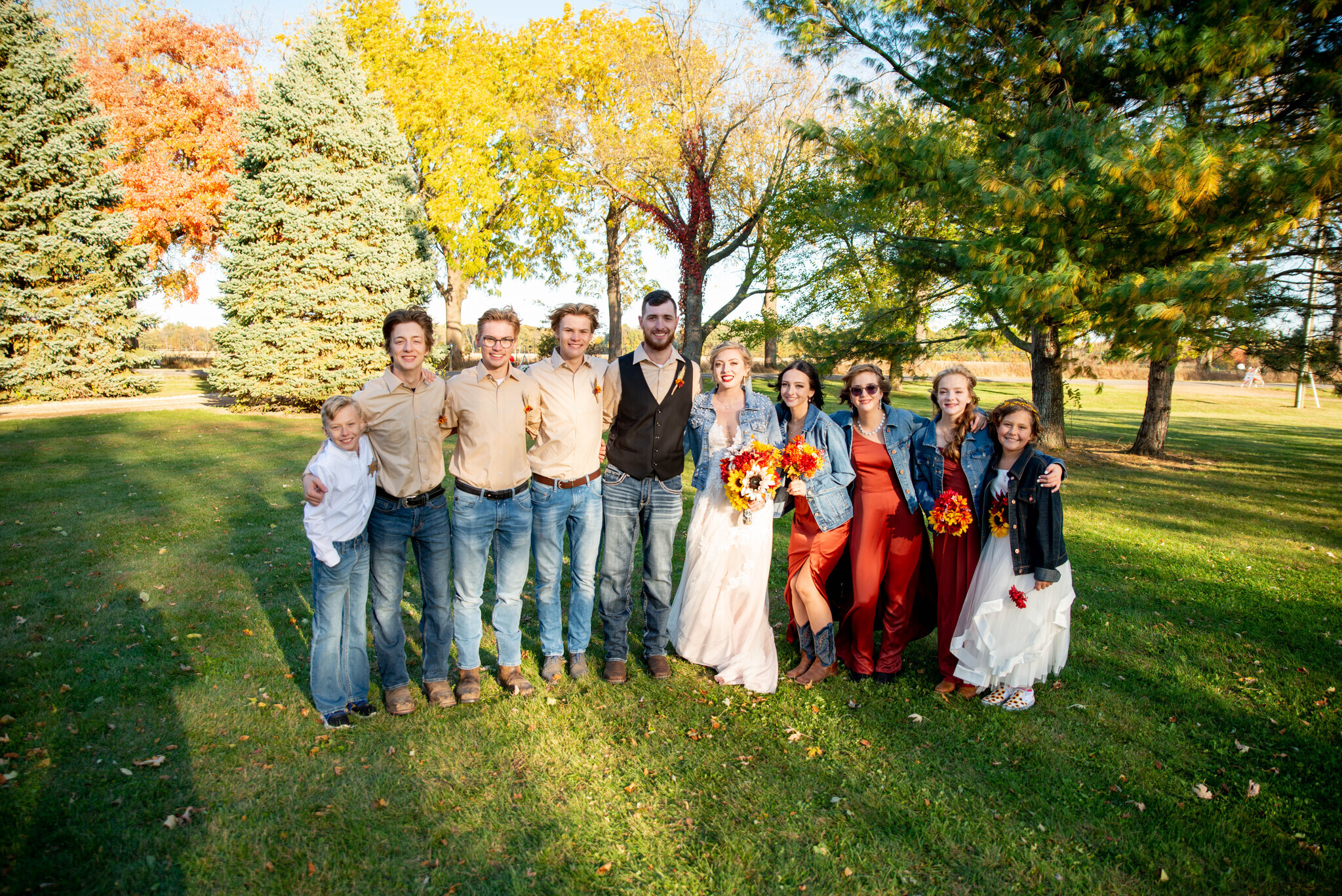 The brothers attend a family wedding